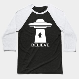 I believe in ufos and big foot t-shirt Baseball T-Shirt